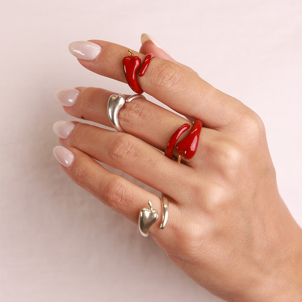 Anillo Chili Twirl Red