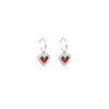 Baby Beating Hearts Glitter Hoops Silver