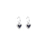 Baby Beating Hearts Glitter Hoops Silver