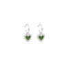 Baby Beating Hearts Glitter Hoops Silver