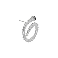 Aretes Screw Twirl Baby Plata