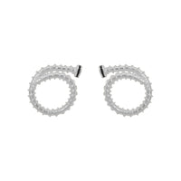 Aretes Screw Twirl Baby Plata