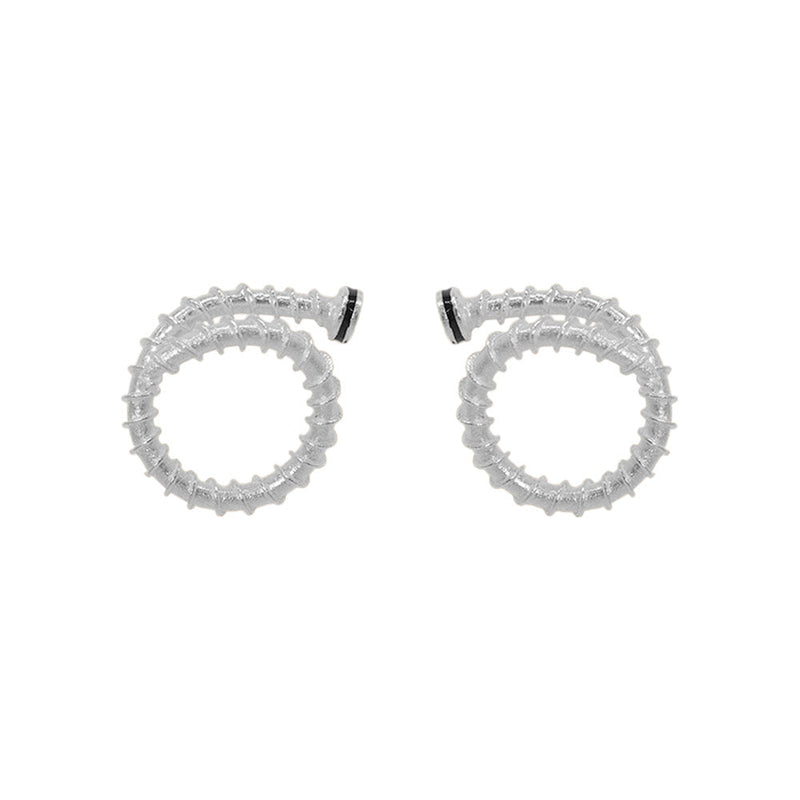 Aretes Screw Twirl Baby Plata