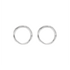 Disco Medium Hoops Silver