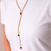 Steel Hearts Gold & Silver Long Chain