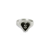 PreOrder Silver Heart Letter Ring