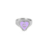 PreOrder Silver Heart Letter Ring