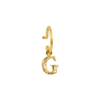 Baby hoop 9mm Gold Letter