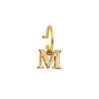 Baby hoop 9mm Gold Letter