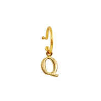 Baby hoop 9mm Gold Letter