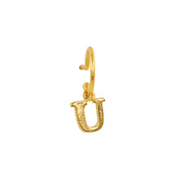 Baby hoop 9mm Gold Letter