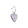 PreOrder Baby Hoops 9mm Letra Heart Plata