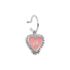 PreOrder Baby Hoops 9mm Letra Heart Plata