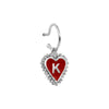 PreOrder Baby Hoops 9mm Letra Heart Plata