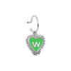 PreOrder Baby Hoops 9mm Letra Heart Plata