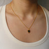 Cadena 1 Letra Heart Negro