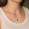 1 Letter Heart Chain White Silver